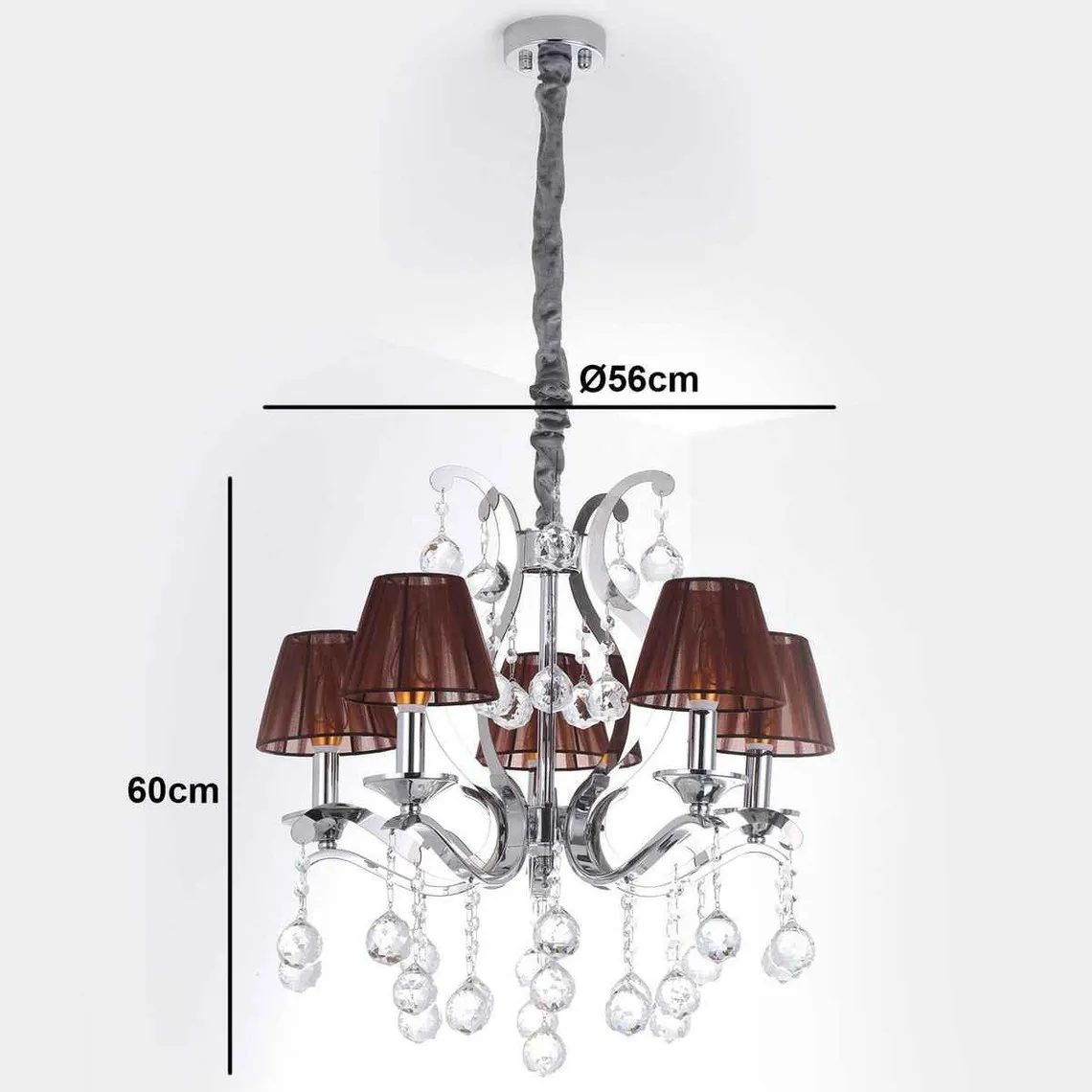 Suspension RITCHIE Marron Et Métal Argent | 3 Suisses
