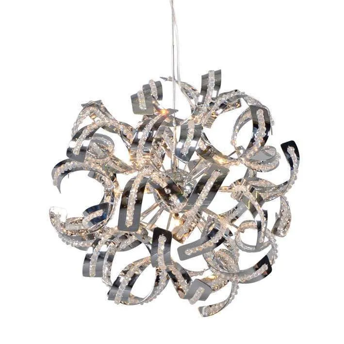 Suspension Vivaldi 9 lumières chrome