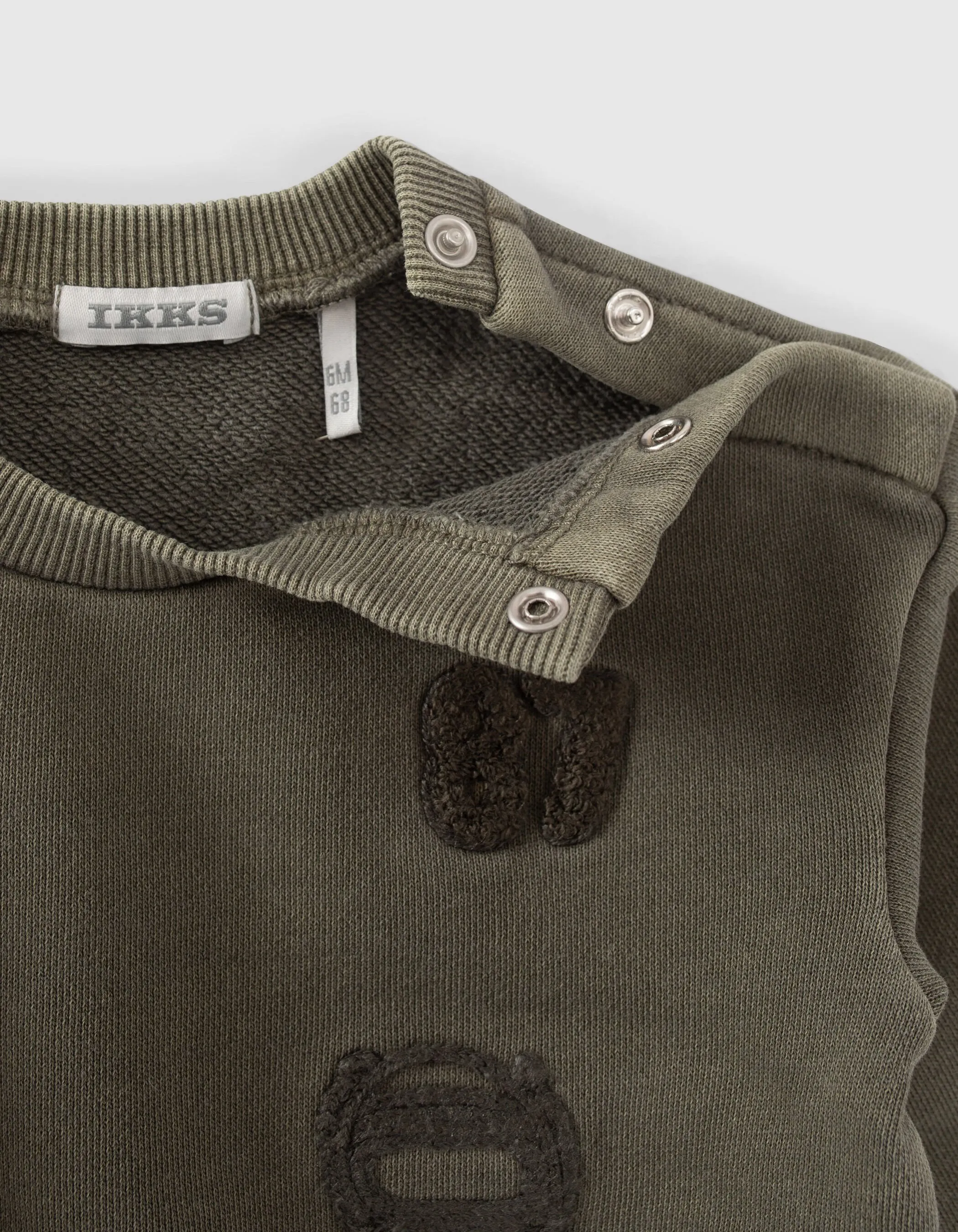Sweat kaki avec broderies army bébé garçon 