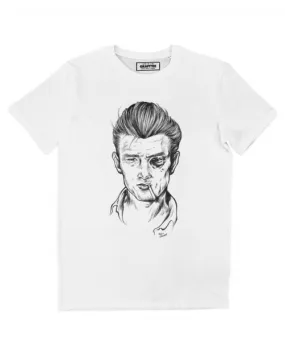 T-shirt Jimmy Dean - Portrait en Noir et Blanc | Grafitee