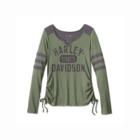 T-SHIRT ML FEMME KAKI/GRIS