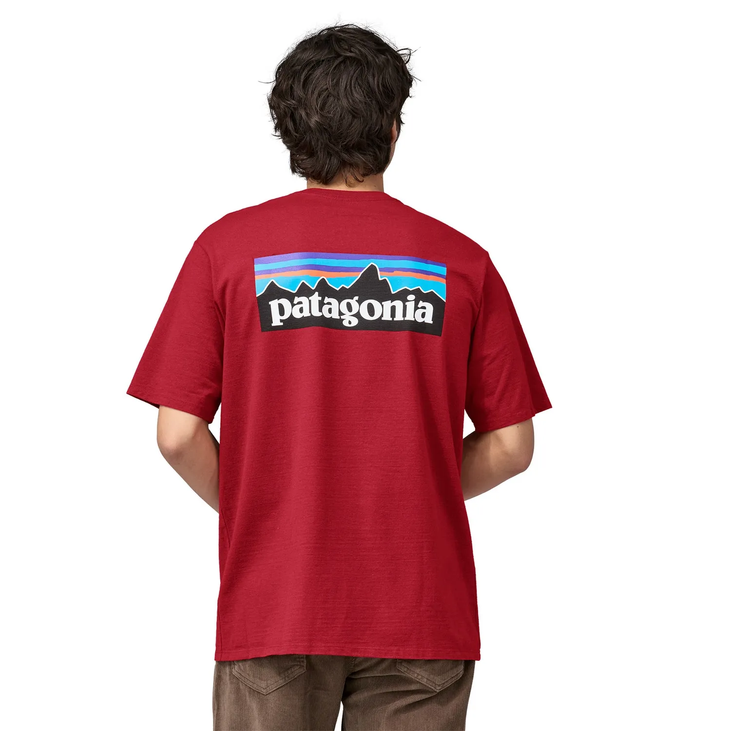 T-shirt Patagonia Homme P-6 Logo Responsibili-Tee Touring Red