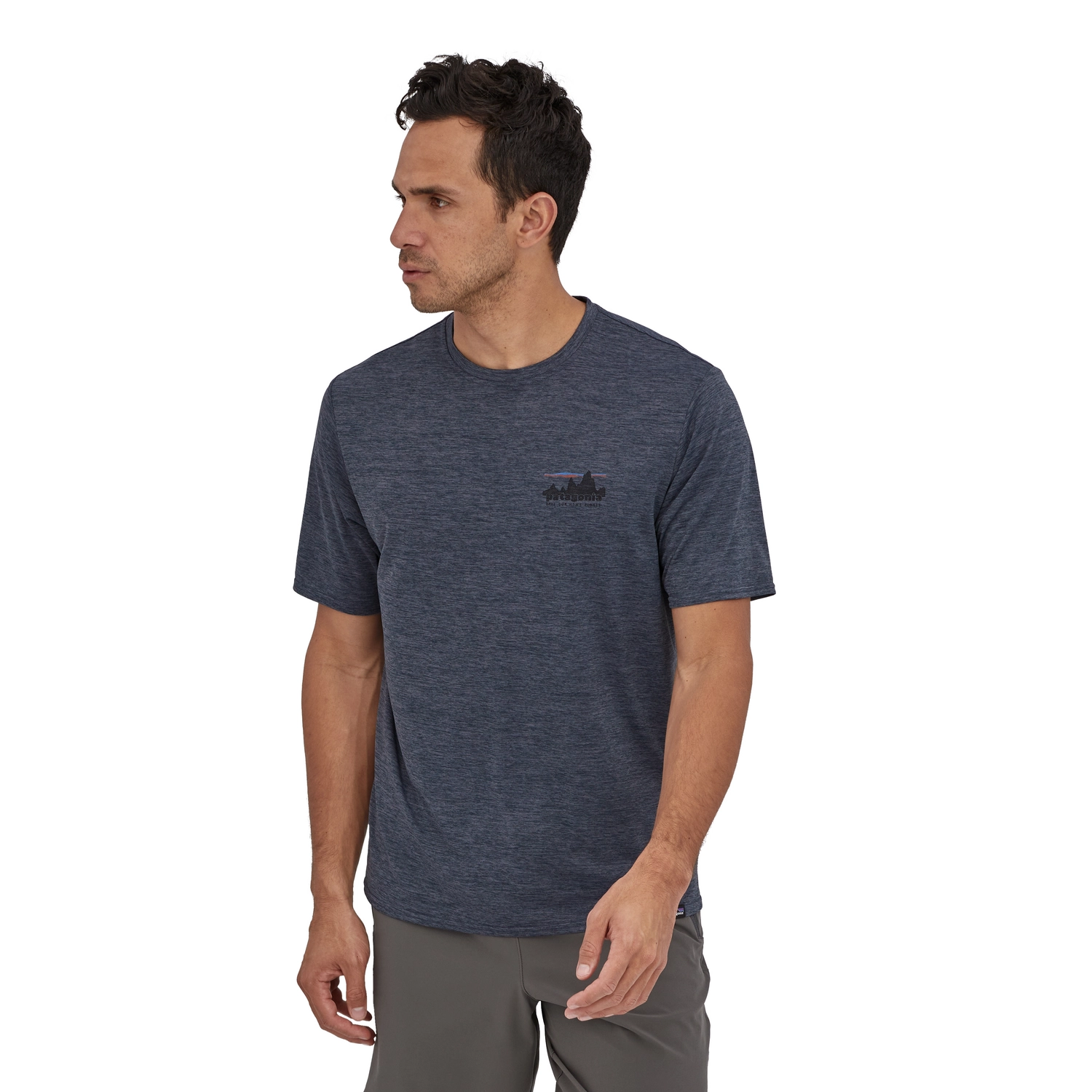 T-Shirt Patagonia Hommes Cap Cool Daily Graphic Shirt 73 Skyline Smolder Blue X-Dye