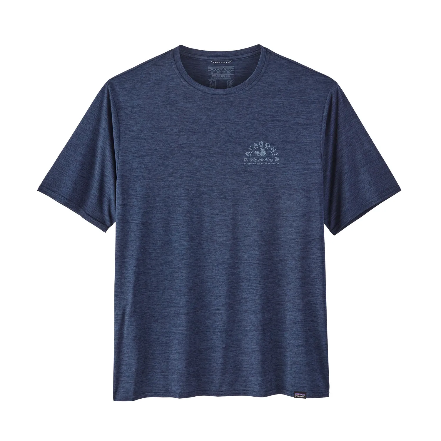 T-Shirt Patagonia Hommes Cap Cool Daily Graphic Shirt Hatch Hour New Navy X-Dye