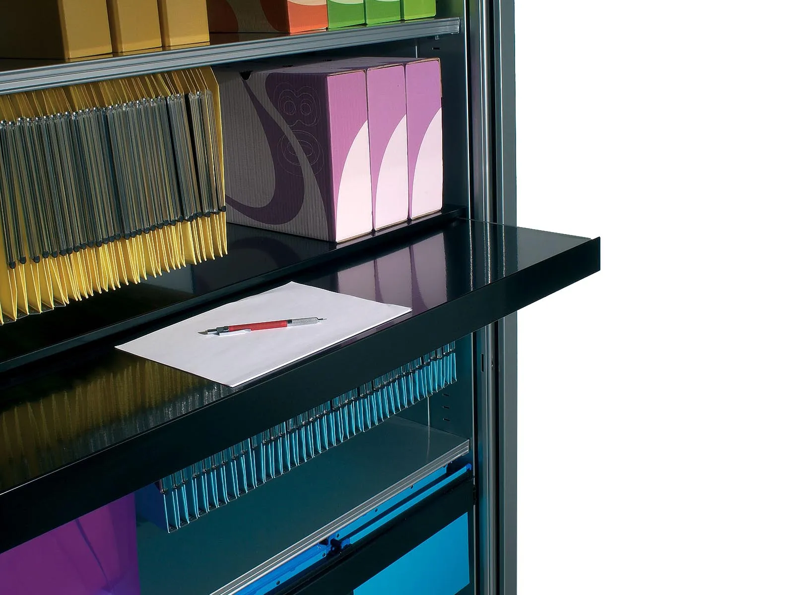 Tablette de consultation pour armoire à rideaux - Vinco