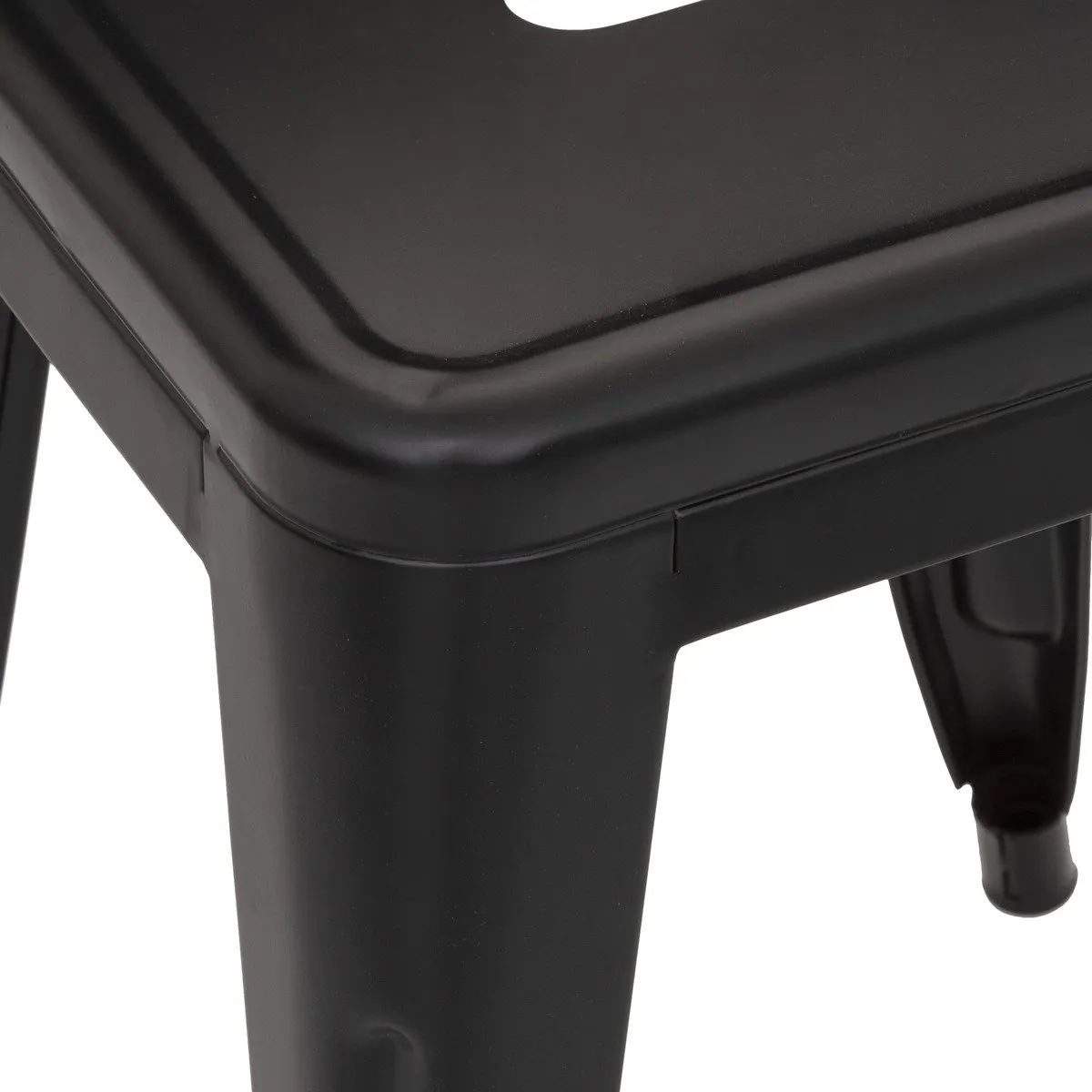 TABOURET METAL NIKO NOIR