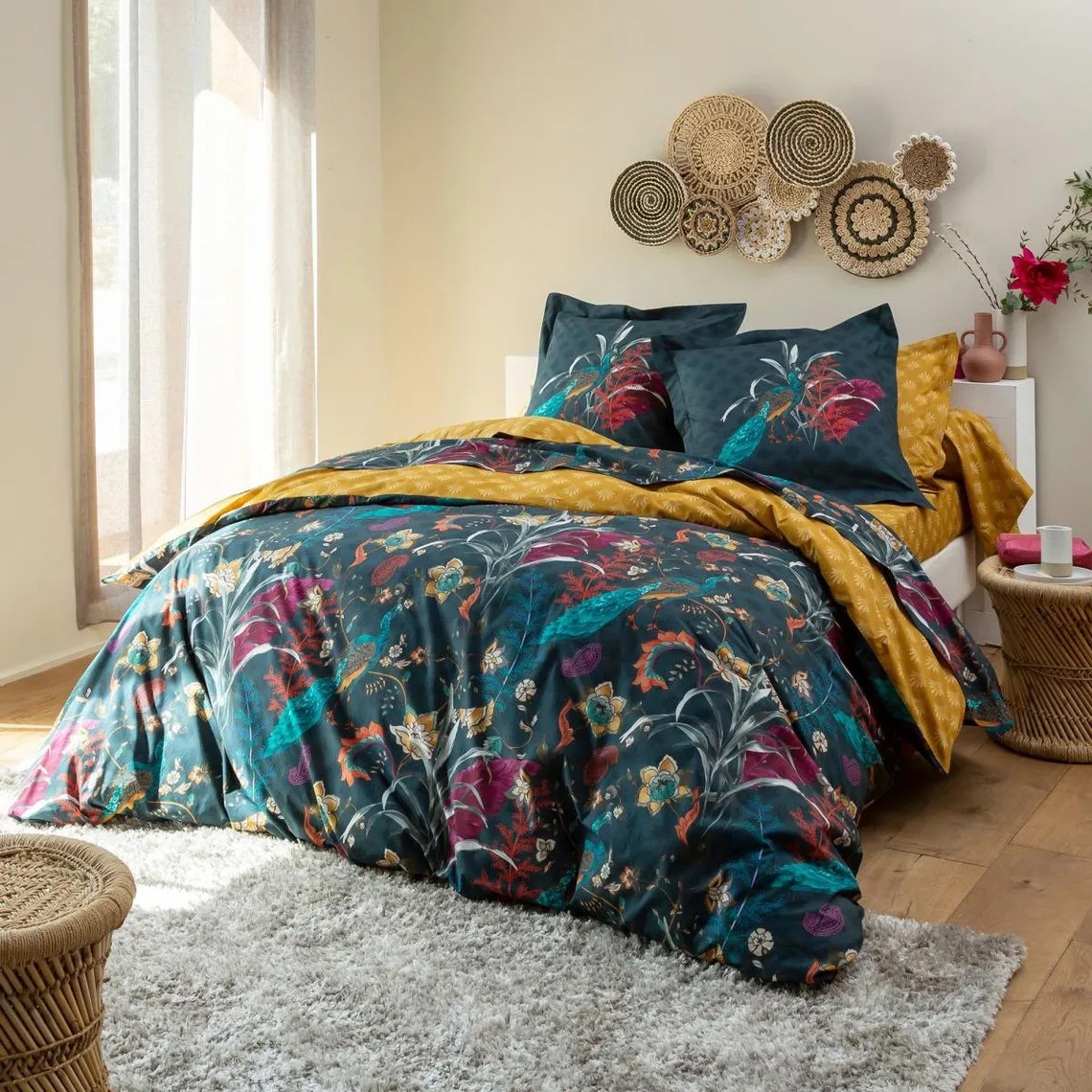 Taie d'oreiller volant double face coton imprimé DR. MAGNIFIQUE multicolore | 3 Suisses