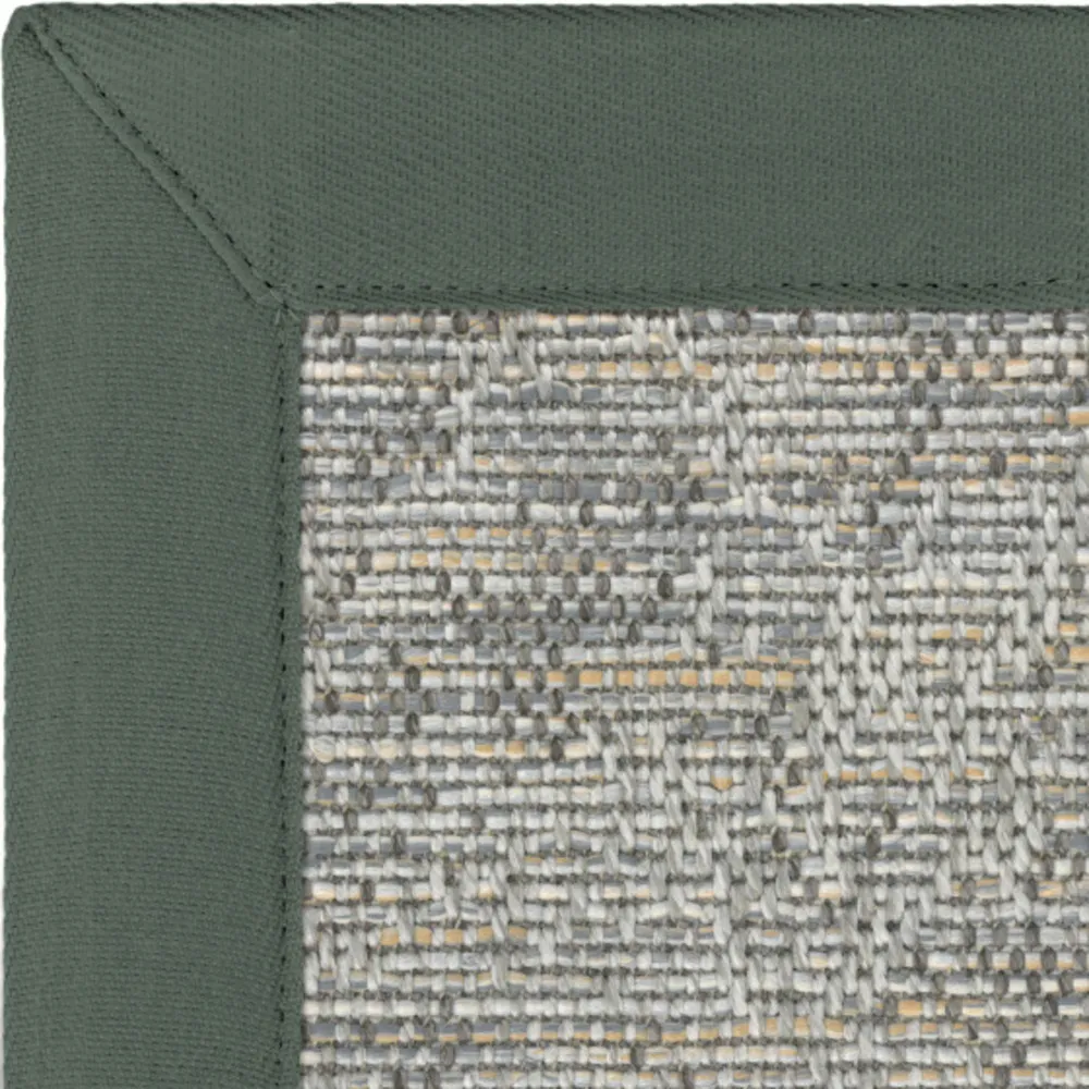 Tapis intérieur / extérieur jambi - nuances gris perle - ganse grise - 250 x 350 cm