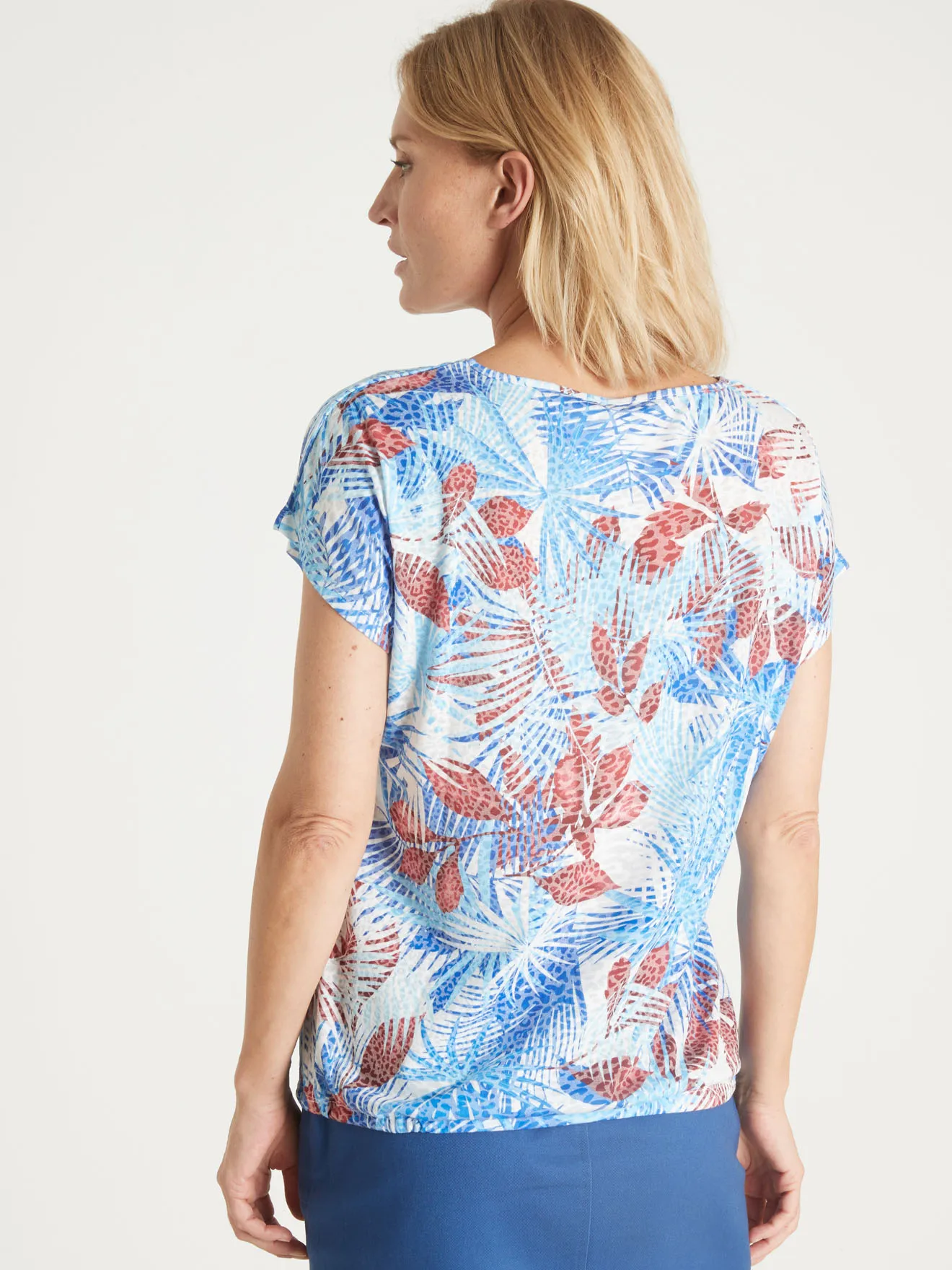 Tee-shirt en maille dévorée
