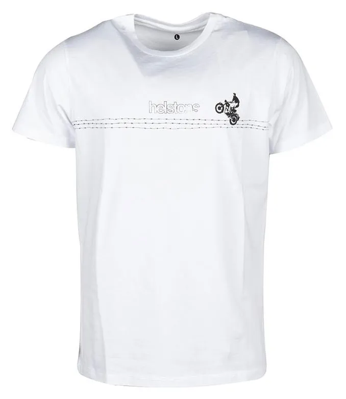Tee shirt Helstons Évasion blanc, Tee shirt moto vintage homme