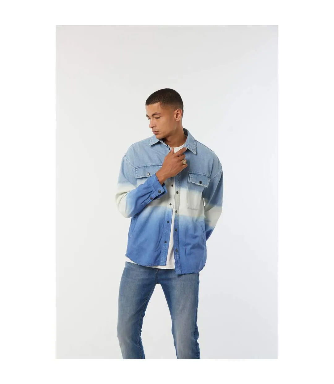 Veste manches longues coton over shirt FINEA