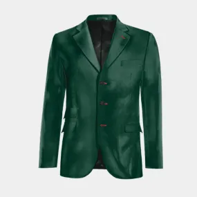 Veste verte en velours à larges revers édition limitée