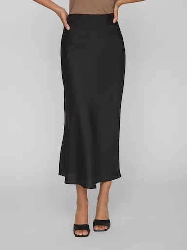 VILA Jupe Longue Black